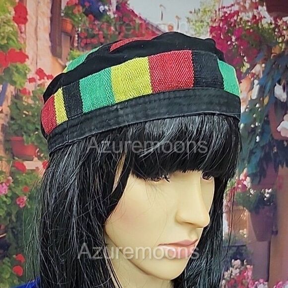 Beret Tam Hat Rasta Hippie Dreads Beanie Reggae Cap Slouchy One Size - Picture 1 of 6
